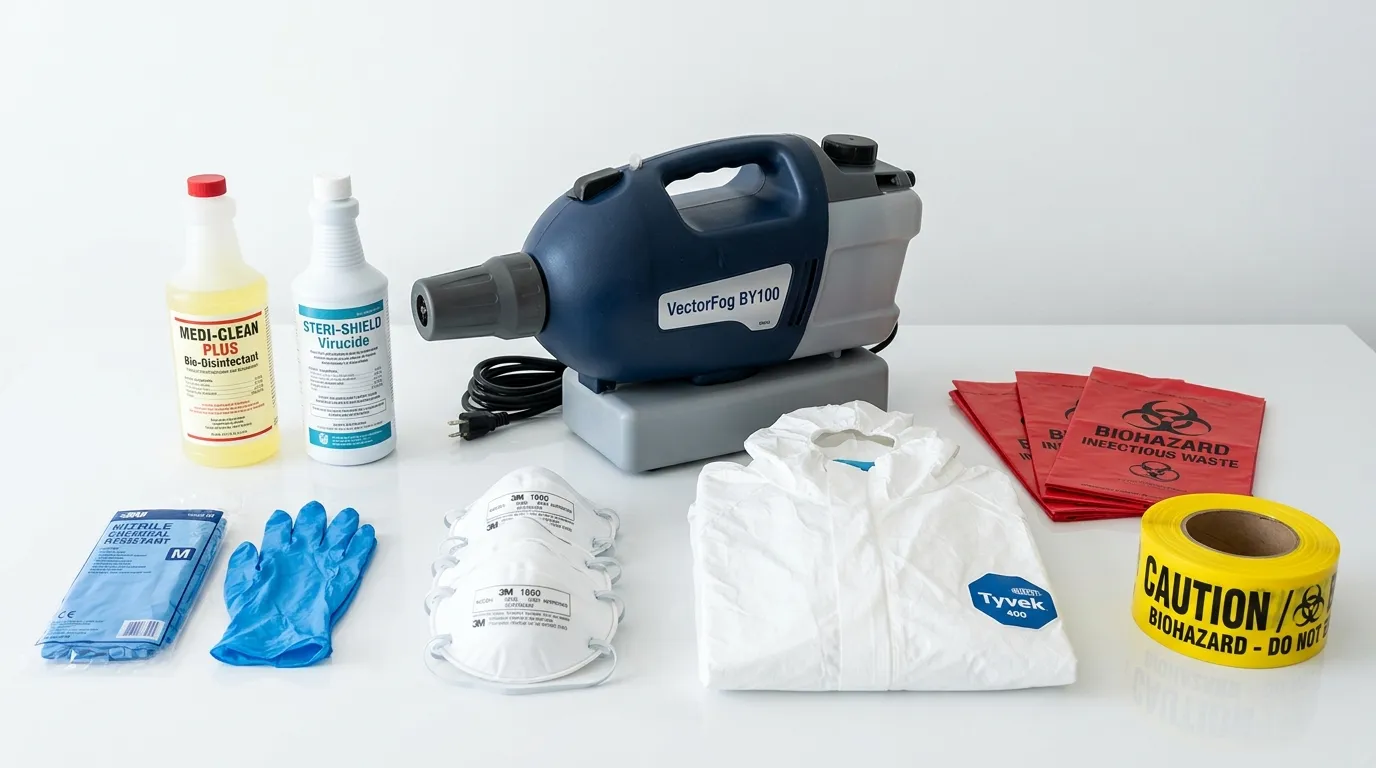 Professional biohazard remediation crew working in Elkhorn